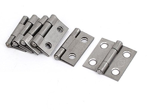 Aexit Charnière de meuble de placard de quincaillerie de porte pliante charnières gris argenté 1' 'Longue 6pcs YJ392289H987500F
