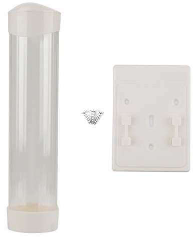 Nikou Portabicchieri di plastica - 60-80 Bicchieri Portabicchieri di plastica per Bicchieri Distributore di Bicchieri One Touch (Nero) (Colore : Bianca)