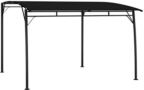 Tidyard Trädgård solskydd trädgårdspaviljong festtält marknadstält festtält grillpaviljong BBQ-paviljong för trädgård fest bröllop picknick marknad 3 × 3 × 2,25 m antracit