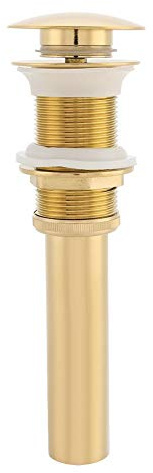 Waschbecken Nicht geschlitzt Pop-up Klicken Sie auf Clack Sprung, Plug Pop-up-Ablaufbaugruppe ohne Überlauf für Waschbecken(Gold)