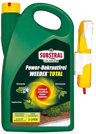Substral Celaflor Power Unkrautfrei Weedex Total, gegen Unkräuter, Gräser und Moos, 3 Liter Sprühkanister