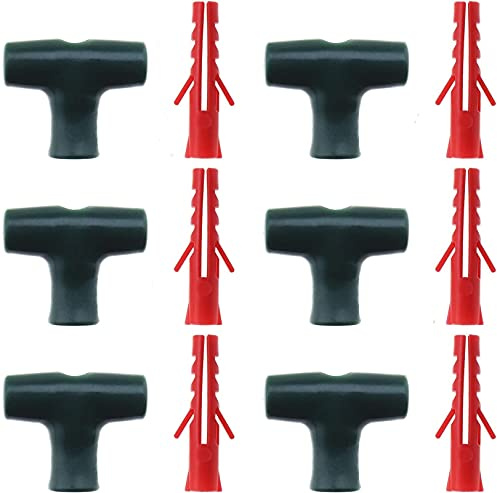 30 Packs Greenhouse Chicken Wire T Clip Kit, with Screw Anchor | for Garden Wall Mesh Fencing Panel Fix Supporting Plant Climbing Plant Vine Support Net