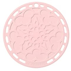 Le Creuset Untersetzer Tradition aus Silikon, Hitzebeständig bis 250°C, Ø 20 cm, Pink, 93007300231000