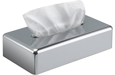 Y-in Hand Tissue Box Cover, Rectangular Mirror Wall Mounted Facial Paper Holder Dispenser, Prefert for Storage on Bathroom Vanity, Kitchen, Night Stand, Countertops Office and Car.