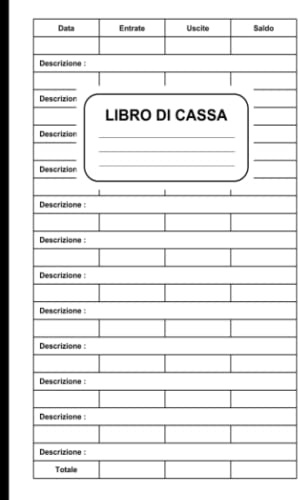 Libro Di Cassa A6: Registro Entrate e Uscite | Piccolo