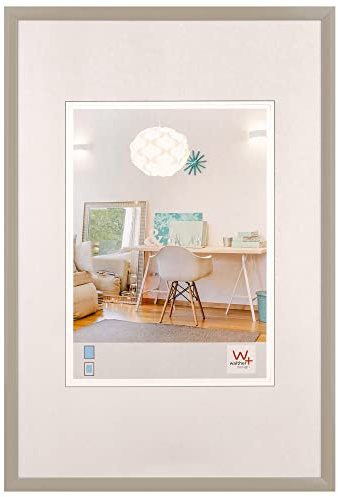walther design New Lifestyle KV030T - Cornice in materiale plastico, 20 x 30 cm, grigio
