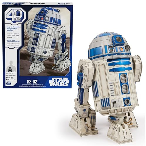4D Build – Star Wars R2-D2 – detaljerad 3D-modellbyggsats av högkvalitativ kartong, 201 delar, för Star Wars-fans från 12 år