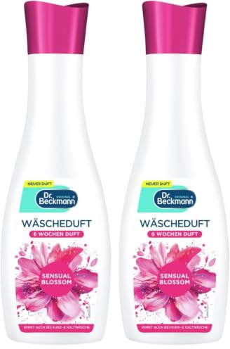 Dr. Beckmann Wäscheduft Rose | ohne Weichspüler | 2 x 250 ml | Duft-Depot-Technologie | Für alle Textilien & Programme | Dosierung je nach Duftintensität