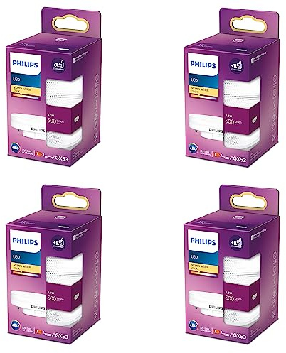 Philips Vorteilspaket - GX53 - LED Spot - 40W - Nicht dimmbar - Warmweißes Licht - Set 4 Stück