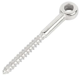 IOFIT M4/M5/M6/M8/M10 316 Edelstahl Augenform Schrauben Holz Klemmverriegelung Ösenhaken Selbstschneidendes Drahtseilzubehör (Color : M6X60, Size : 10pcs)