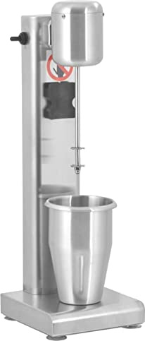 Gecheer Edelstahl Drink-Mixer 1 L 80 W, Getränkemixer, Milkshake Maker, Standmixer mit 2 Geschwindigkeitsstufen, Mit 2 Messerarten, für Milchshakes, Protein-Shakes, Cocktails, usw.