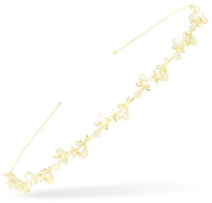 1 Stück Braut Hochzeit Haarreif,Brautschmuck Gold Silber,Strasssteine Stirnbänder für Frauen,Braut Stirnband mit Strass,Kristall Blume Tiaras,Diadem Mädchen Stirnband Kronen