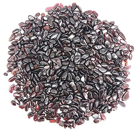 IDGTTLDF décoration de la Chambre 50g Naturel Rouge Grenat Quartz Cristal Gravier Pierre décor Pierres Naturelles Aquarium décoration Pierres Naturelles