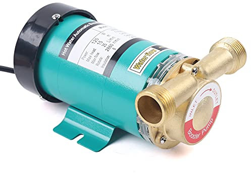 CLEADONG 20GR-15 Water Pressure Booster Pump, 230V 120W 2850R/ Min Water Powered Pump with Brass Water Flow Switch, Automatic Hot Cold Water Pressure Pumps for Shower Washing Machine Boiler