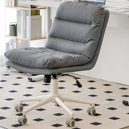 YZWZZXC Schminktisch Stuhl mit Rückenlehne, Verstellbarer Schminktisch Hocker, Weiches Doppelpolster, Rückenlehnenstruktur Aus Massivholz, Starke Tragfähigkeit(Gray)