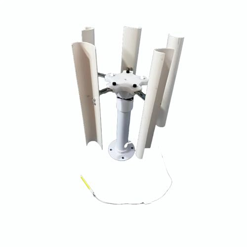 Aerogenerador de 5 Palas de Eje Vertical, Modelo de Generador Eólico, Generador Trifásico de Imanes Permanentes Sin Escobillas