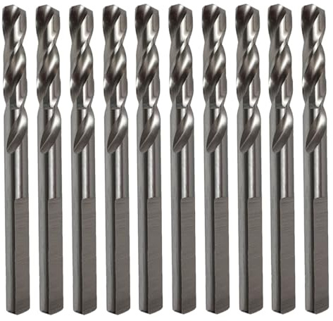 Saxton HSS Hole Saw Cutter Arbor Pilot Drill Bits 6.35mm x 80mm (10)