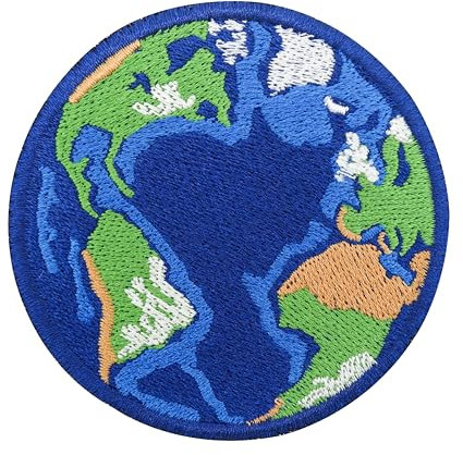 Finally Home Parche con cierre adherente – Globo del mundo | Planeta Tierra parche mundial, parches para exteriores, insignia de la Nasa, parche redondo