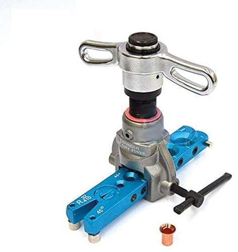 3S SuperSamaStore Cartellatrice a Frizione con Cricco e Dima in Pollici, Flangiatubo Meccanica Professionale Leggera in Alluminio per Tubi, Cartellatrice Svasatubi Manuale a Cricchetto e Frizione
