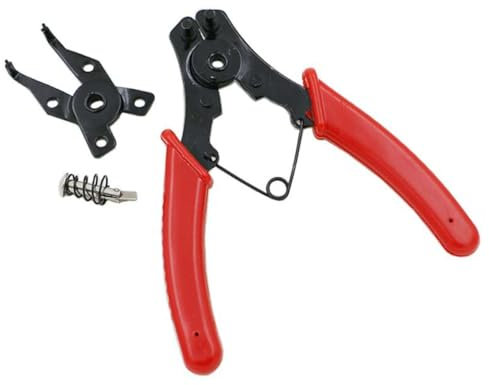 Uonlytech Alicates Para Anillos De Retención Herramienta De Extracción De Anillos Acero Forjado Pvc Antideslizante Rojos