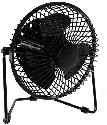 ELAYARD Orologio Led Da Tavolo Con Ventilatore Visualizzazione Della Temperatura Messaggio Incorporato in Metallo Girevole