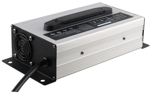 Lzyjck Chargeur de Batterie pour Chariot élévateur 36V 25A, avec Connexion Anderson 120 A/175 A/350 A, pour transpalette, Chariot élévateur électrique, voiturette de Golf,36v 25a,175A