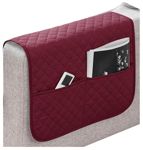 ILiemao Sofa Armlehnenbezüge Couch Kopfstützenbezug Armlehnenschoner für Armkappen Schonbezüge Sessel Relaxsessel Armbezug Kopfstützenschutz Sitzbezug Wasserfest rutschfeste(Dunkelrot)