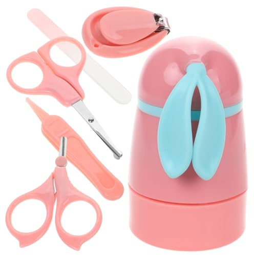 Abaodam Elektrische Babynagelfeile mit Nagelknipser Schere Feile und Pinzette Pflege Neugeborene Junge Mädchen und Kleinkinder aus Robustem Material