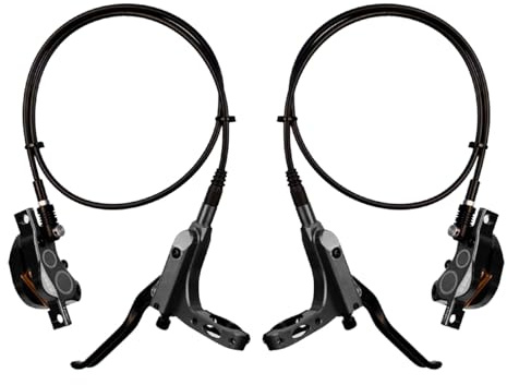 Set di freni a disco per bici, kit freno a disco olio bilaterale resistente, multiuso, regolabile, idraulico in alluminio per bici da strada, mountain bike, freni leggeri