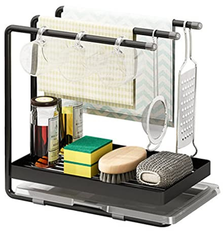 LVUNZJCA Dishcloth Drying Rack Multi-function Rag Storage Rack Kitchen Racks for Storing Sponges for Kitchen Countertop(Countertop)