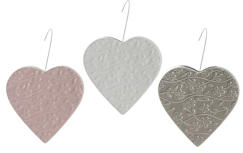 Set 3 Umidificatore Termosifoni Riscaldamento Contenitore Evaporatore d'Acqua Stanza Con Gancio Flessibile a Cuore Mod. FLOWER HEARTH