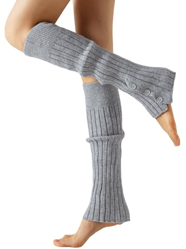 Yawlsow Stulpen Damen Knöchelwärmer Winter Gestrickte Beinwärmer für Mädchen Frauen Leg Warmers Y2k Rüschen Beinstulpen niedlich Kawaii Kniestrümpfe Harajuku-Zubehör für Warm Ballett Yoga Tanz