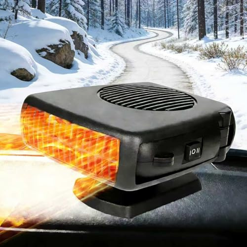 Car Heater 12v, Portable Car heaters for Vehicle 200W Car Defroster Windshield Heater Car Heater Defroster Windshield Defogger Automobile Windscreen, Black