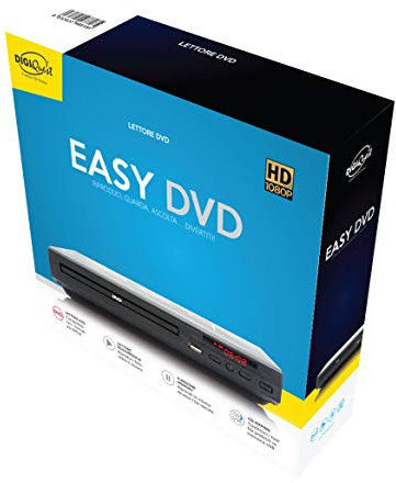 Digiquest Lettore Dvd Easy, riproduzione video,audio,immagini,trasferisci i file dal DVD alla memoria USB senza PC,riprendi la visione da dove l'hai lasciata anche dopo una interruzione di corrente