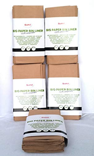 Lot de 50 sacs en papier bio 100% compostables 10 l