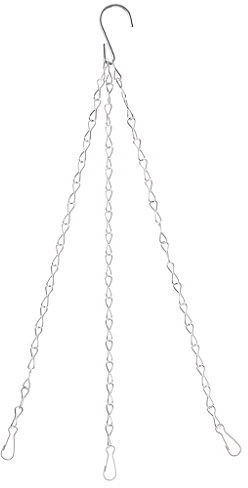 GUANGZHOU 3 Point Garden Basket Iron Hanging Chains Flower Planter Pots Holder Replacement Hanging Basket White