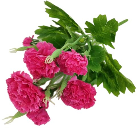 40 cabezas de claveles artificiales, ramo de hortensias de seda para decoración