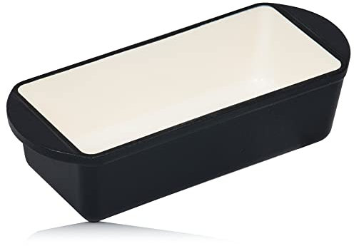 Mahlzeit Cazuela Rectangular de Hierro Fundido Esmaltado Blue Berry | 1,6 Litros | Recipiente para Lasaña, Platos para Horno, Fuente para Horno | Molde para Gratinar | Fuente de Cocinar