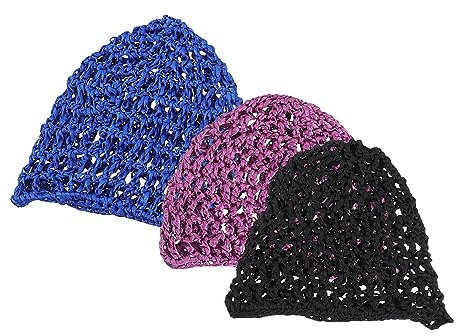 VALICLUD 3stücke Häkelhaube Aus Netzmaterial Atmungsaktive Schlafmütze Für Damen Schützt Die Haare Beim Schlafen Für Sommernächte Je