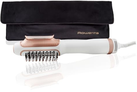 Rowenta Reverso - Secador de Pelo y Cepillo de Aire Caliente 2 en 1, con Función Reverse, Motor Iónico, para Secado Rápido y Peinado Natural, Neceser Incluido, CF9820