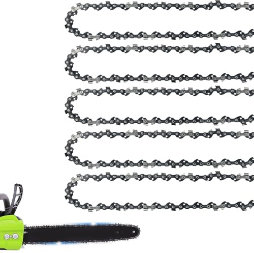 5 Pack 14 Inch Chainsaw Chain 52 Drive Links 3/8 LP Pitch .050'' Gauge Fit Craftsman, Echo CS-310, Poulan 190, Ryobi RY3714, Husqvarna 120, Makita, Greenworks- S52
