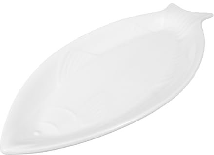 MAGICLULU Keramik Fischplatte Länglich Fisch-design Servierplatte Für Sushi Dinner Food Storage Tray Robust Spülmaschinenfest Restaurant Zuhause Celebration