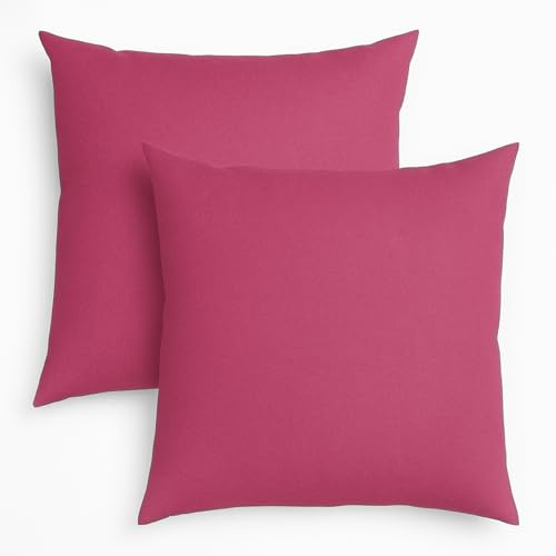 sleepling 2er Set Sofakissen 40x40 cm, Kissen, Pink | Zier aus robustem Polsterstoff , 40 x 40 cm, Deko für Sofa, Couch , Polster, Made in EU, 2 Stück