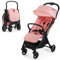 COSTWAY Poussette Canne Bébé 0-3 Ans(Charge 15 kg) avec Dossier & Repose-pieds Réglables, Pliable à une Main, Pousette Légère et Compacte en Aluminium avec Auvent & Frein, Harnais à 5 Points, Rose