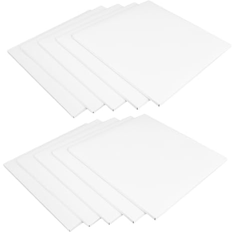 OKUMEYR Tabla de Pastel de Papel Grueso, 10 Unidades para Tartas
