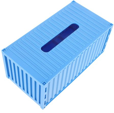 TOPPERFUN Box Per Fazzoletti in Container Da Spedizioni Contenitore Rettangolare Per Tovaglioli Dispenser Per Fazzoletti Da Auto e Ufficio