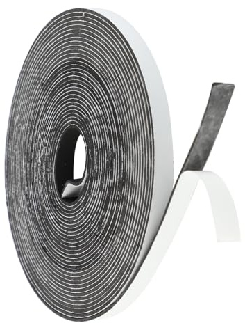 FYting Joint Caoutchouc Adhesif,joint fenetre isolation 10mm*2mm*10M bande caoutchouc joint porte garage Bande de Joint en Mousse Coupe-vent pour portes isolation de fenêtre Haute résilience