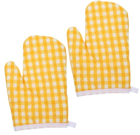 DECORNIJIA 2piezas Guantes Resistentes Al Calor para Horno Manoplas Aislantes Térmicas De Poliéster Grueso Antigolpes y Aptos para Cocina y Hornear De Unidades con Colgador para Fácil Almacen