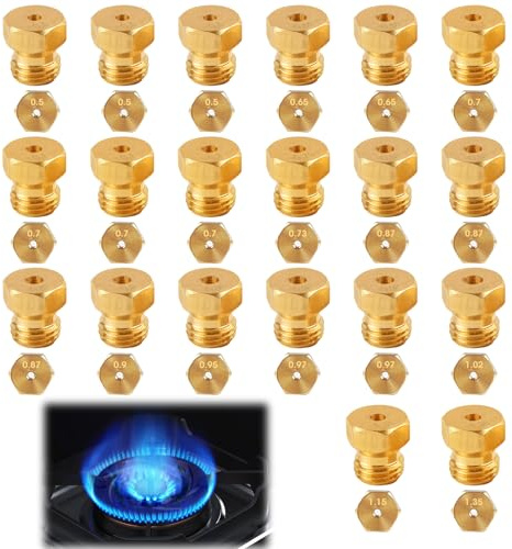 20 Piezas De Rociador De Gas Butano Universales,juego De Conversión Para GLP Para Gazineer,cocina Y Placa De Cocción Botella De Rociador Quemador,0,5*3-0,65*2-0,7*4-0.73-0.87*3-0.9-0.95-0.97*2-1.02
