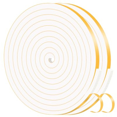 Nastro adesivo per isolare telai di porte, finestre, condizionatori d'aria (bianco, 10 mm x 10 mm x 10 m)
